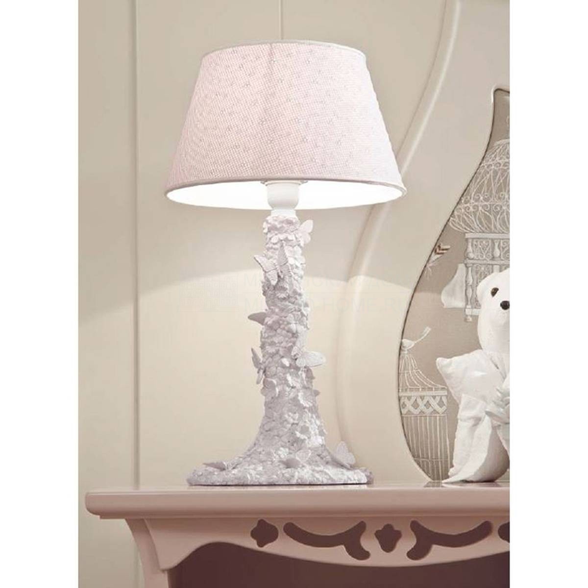 Настольная лампа Bebe LAMPADE BASAMENTO FARFALLA + PARALUME Art. 03BF, 03P  из Италии фабрики HALLEY