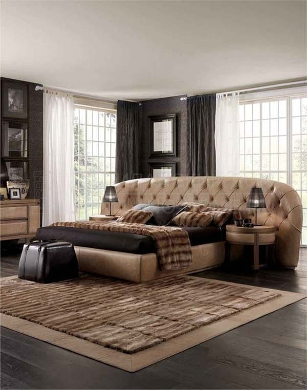 Кожаная кровать Mester bed из Италии фабрики ULIVI