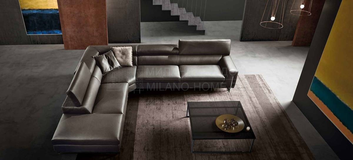 Угловой диван Bellevue leather из Италии фабрики GAMMA ARREDAMENTI