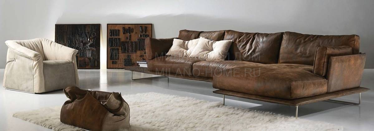 Угловой диван Vessel leather из Италии фабрики GAMMA ARREDAMENTI