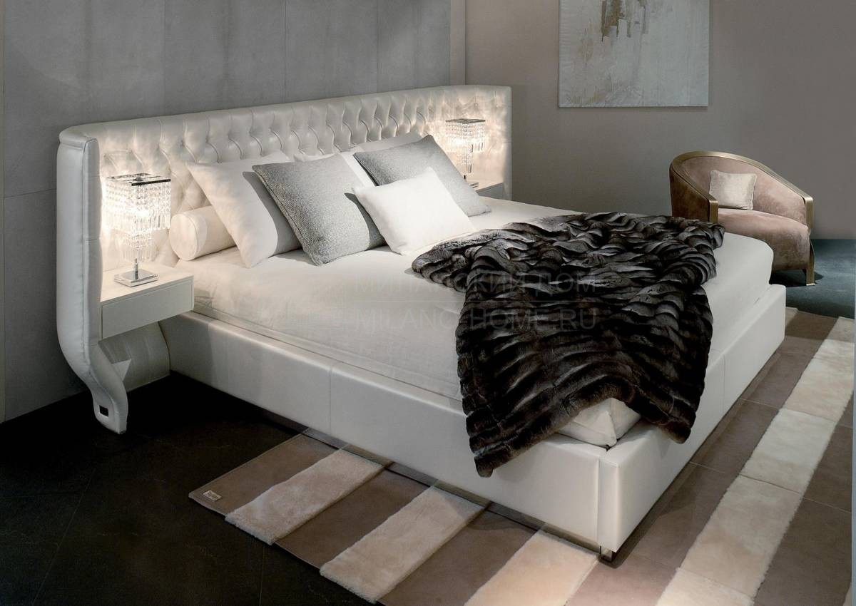 Кровать с мягким изголовьем Charme/W05C из Италии фабрики RUGIANO