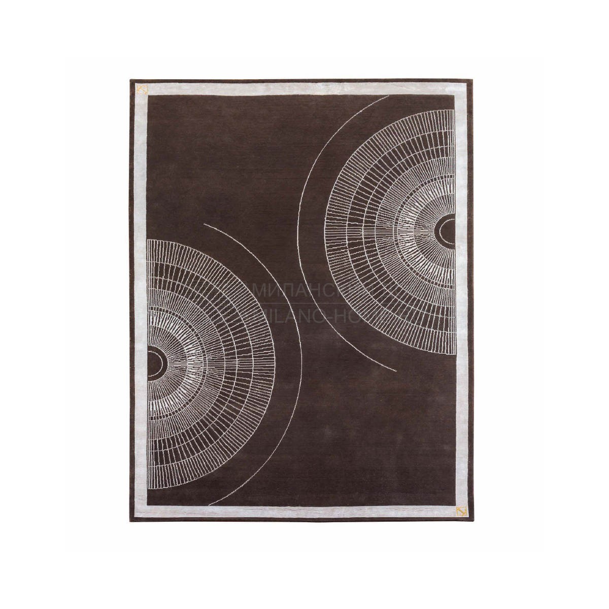 Ковер Noir circles carpet из Италии фабрики TURRI