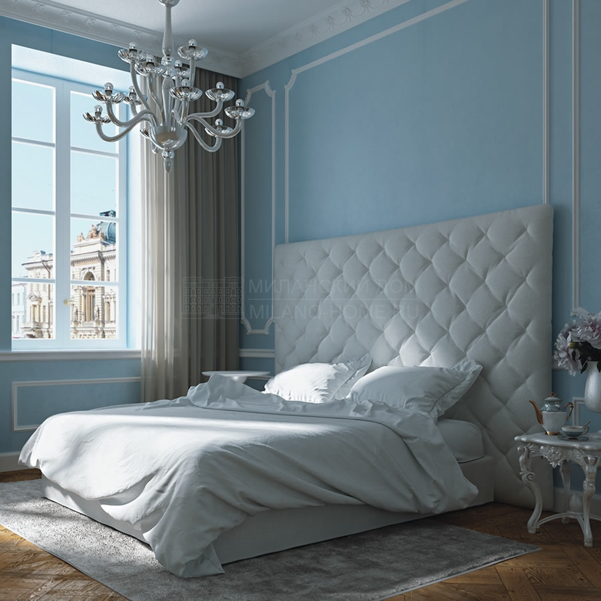 Двуспальная кровать Amalia bed из Италии фабрики ASNAGHI / INEDITO