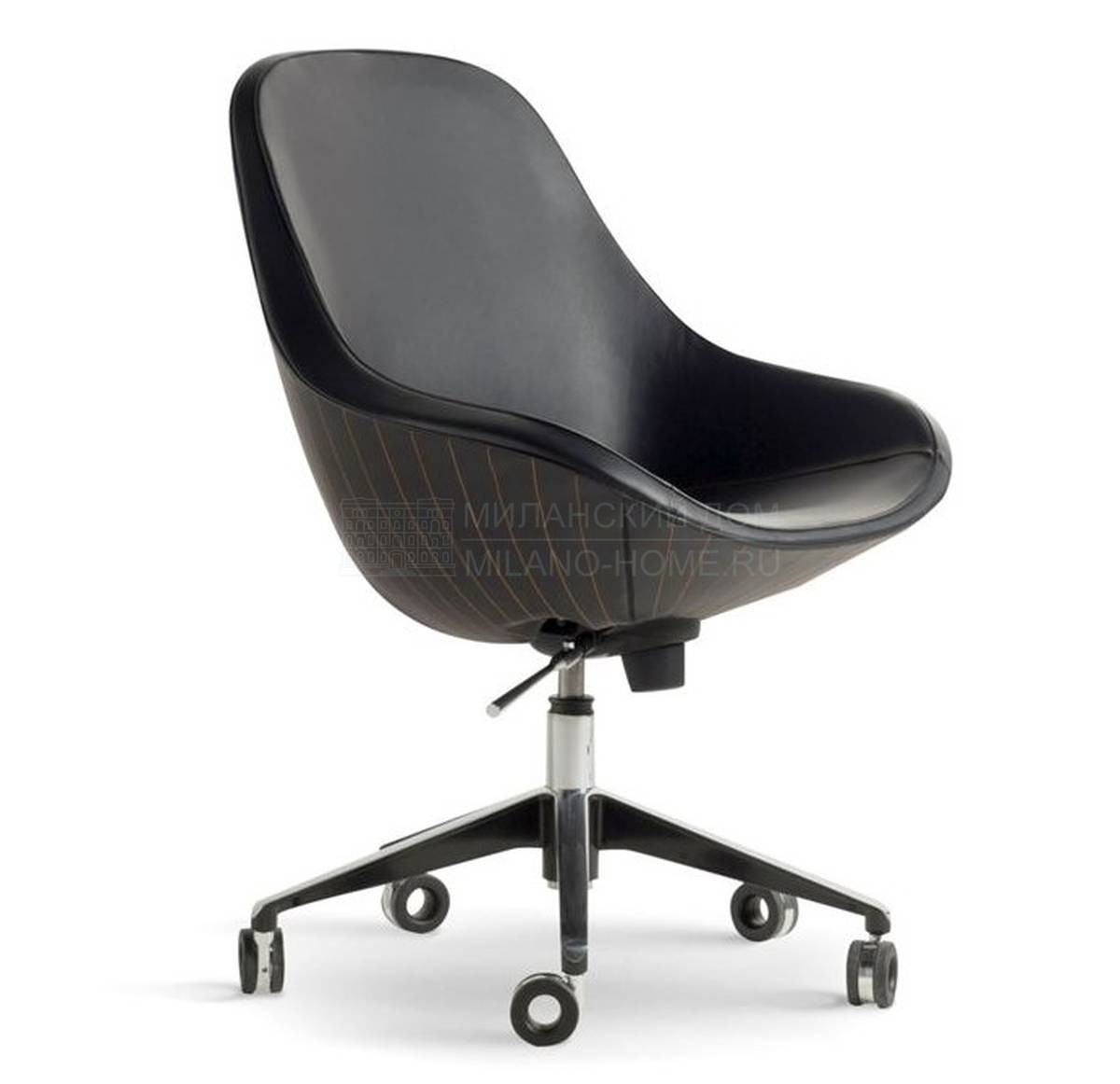 Кожаное кресло Mylord desk armchair из Франции фабрики ROCHE BOBOIS