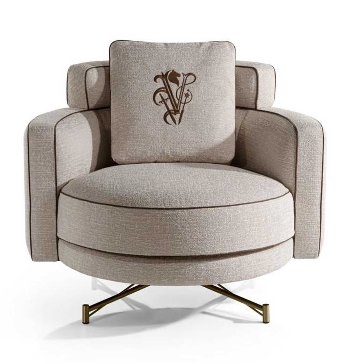 Круглое кресло Khamma armchair из Италии фабрики IPE CAVALLI VISIONNAIRE