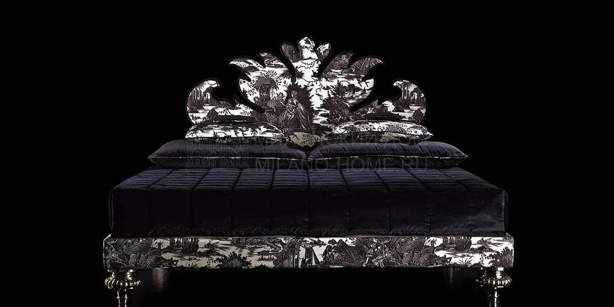 Кровать с мягким изголовьем Damasco Gold из Италии фабрики JC PASSION