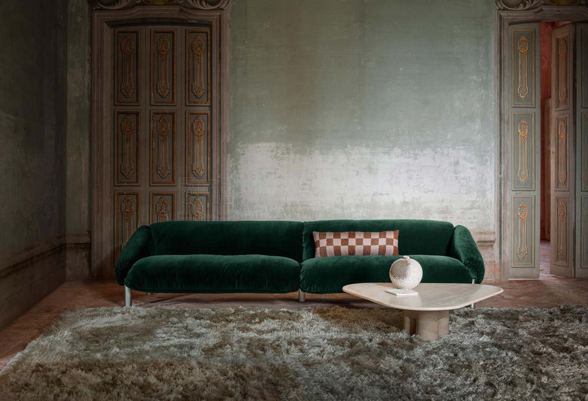 Прямой диван Flo sofa из Италии фабрики GHIDINI 1961