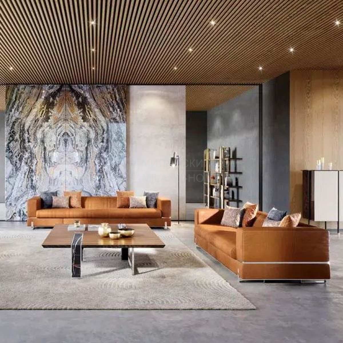 Прямой диван Grand sofa leather capital collection из Италии фабрики CAPITAL Collection