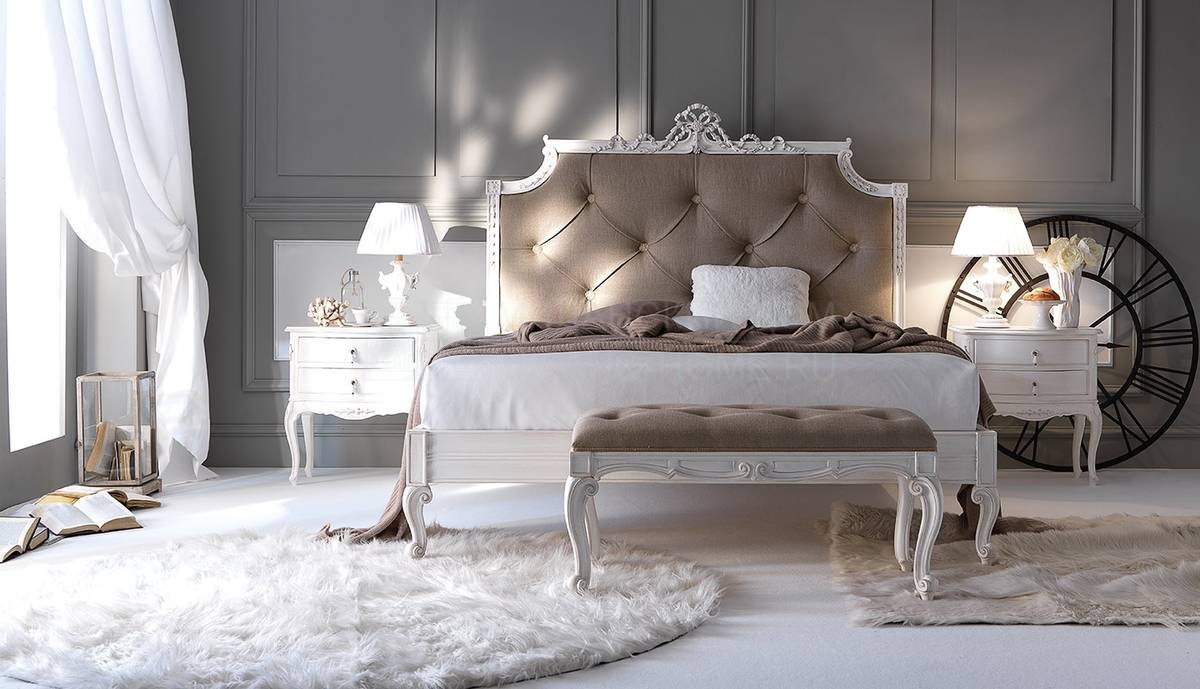 Кровать с комбинированным изголовьем Bed 2390 из Италии фабрики SILVANO GRIFONI