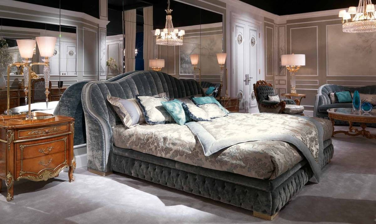 Кровать с мягким изголовьем Smeraldo/bed из Италии фабрики ZANABONI