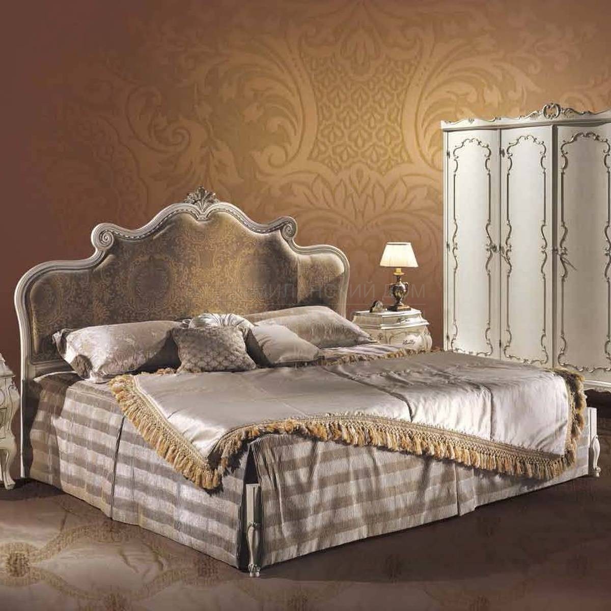 Кровать с мягким изголовьем Boito/9639-TG21 из Италии фабрики ANGELO CAPPELLINI 