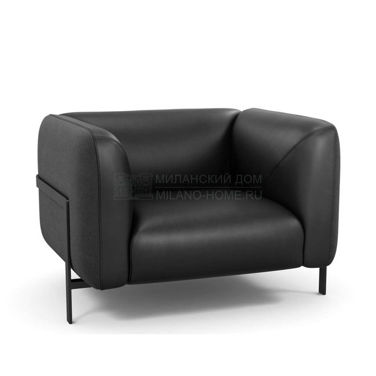 Кожаное кресло Lobby armchair из Франции фабрики ROCHE BOBOIS