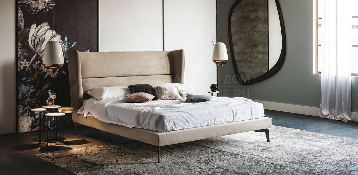 Кровать с мягким изголовьем Ludovic bed из Италии фабрики CATTELAN ITALIA