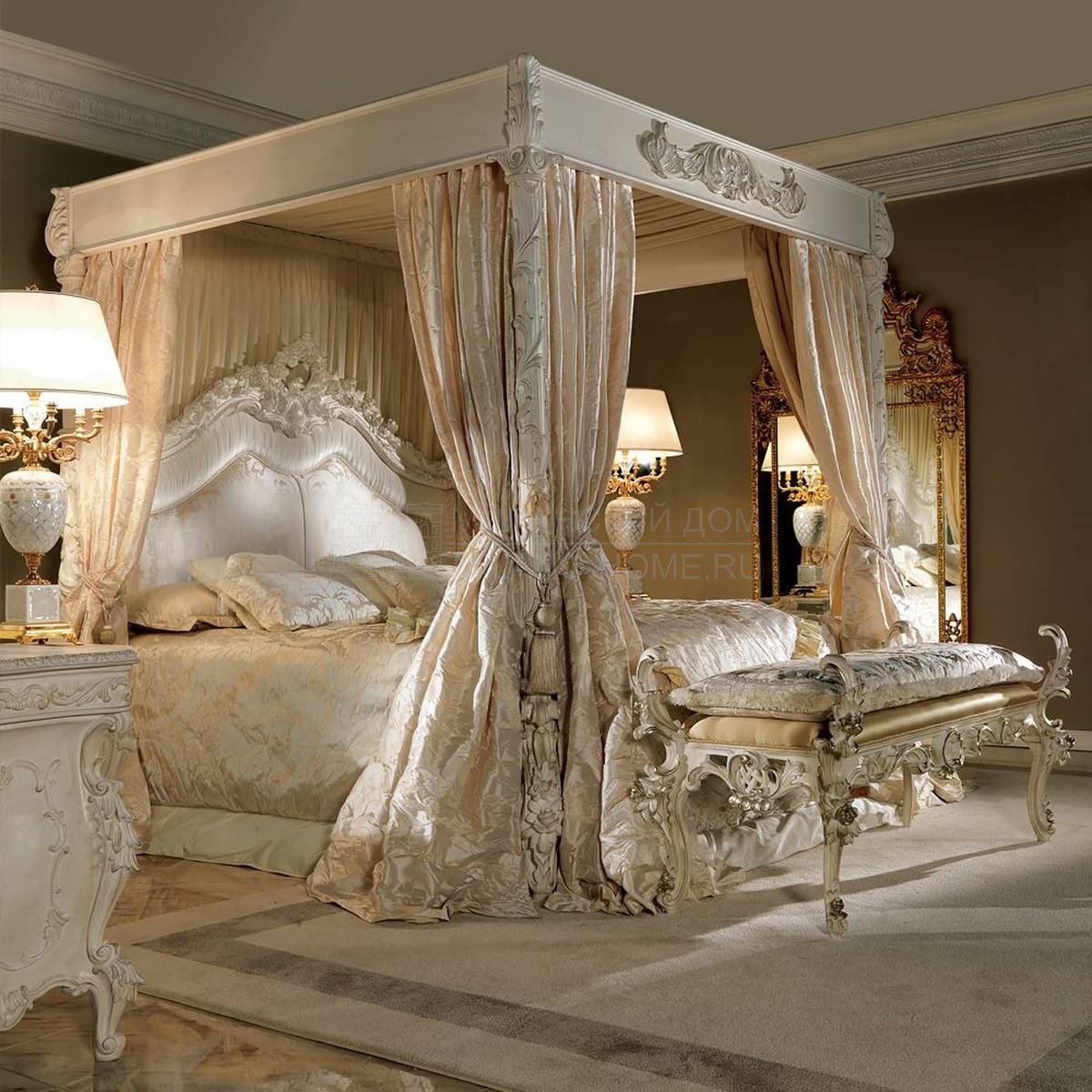 Кровать с балдахином Charlene из Италии фабрики ZANABONI