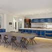 Кухня с островом Sapphire blue kitchen — фотография 5