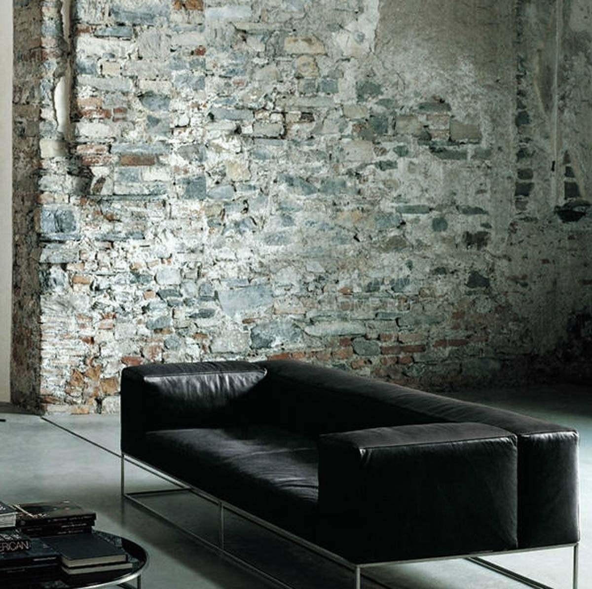 Прямой диван Ile sofa leather из Италии фабрики LIVING DIVANI