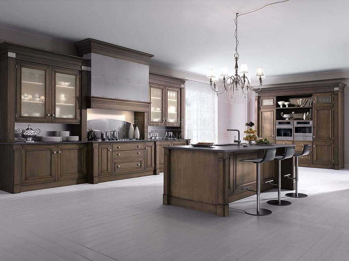 Кухня с островом Boston brown kitchen из Италии фабрики FM BOTTEGA