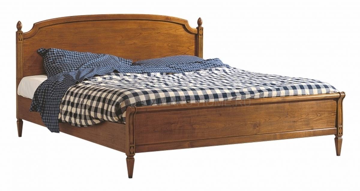 Кровать с деревянным изголовьем 2371-2372 из Италии фабрики SELVA