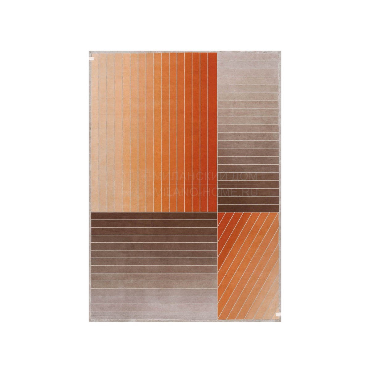 Ковер Madison orange striped carpet из Италии фабрики TURRI