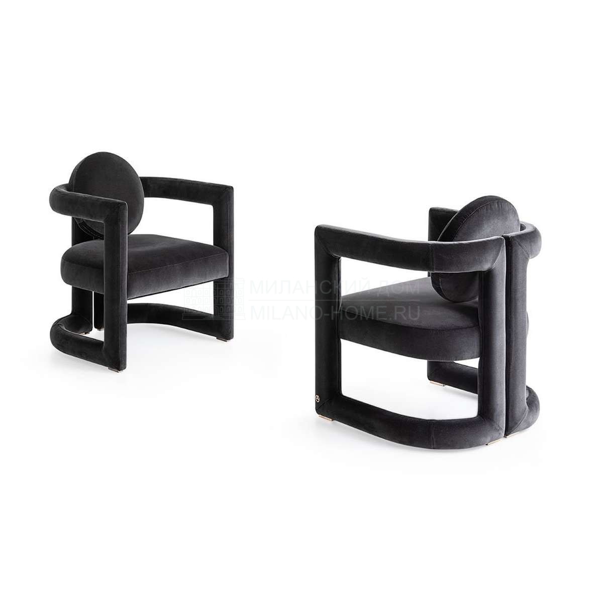 Круглое кресло Avenue armchair  из Италии фабрики FENDI Casa