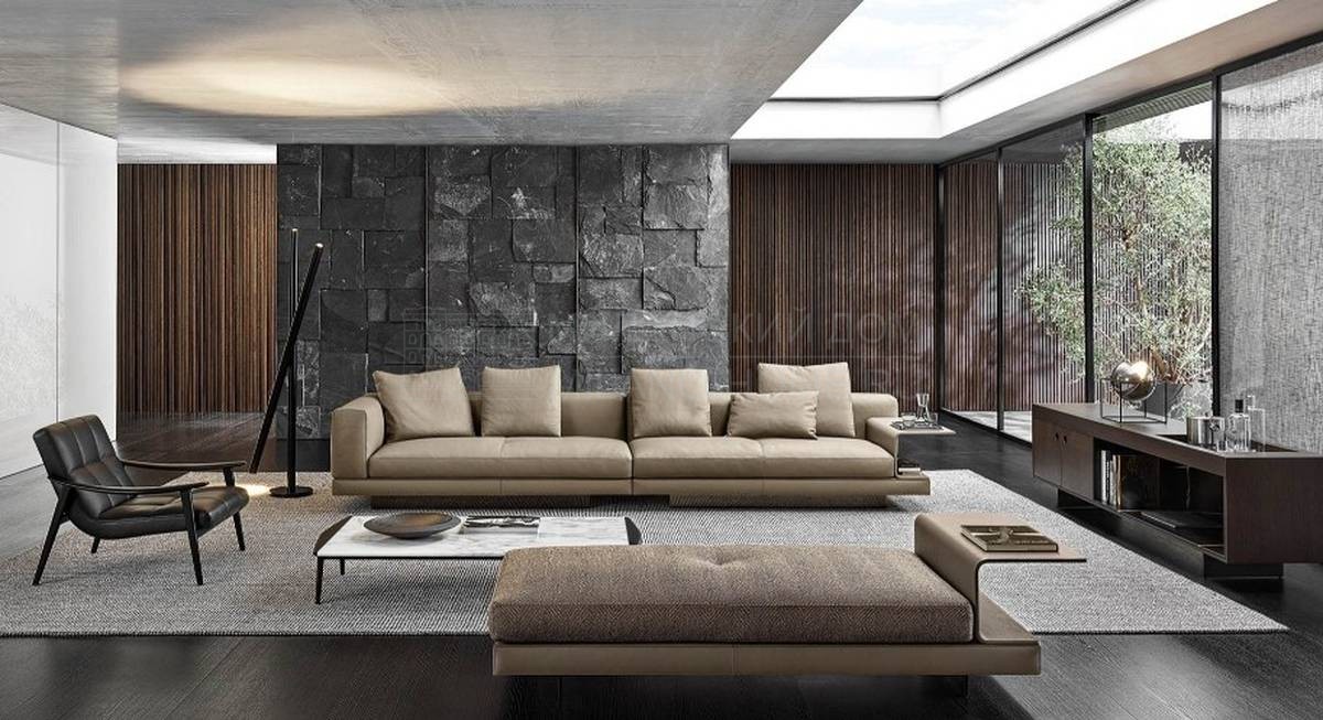 Прямой диван Connery sofa из Италии фабрики MINOTTI