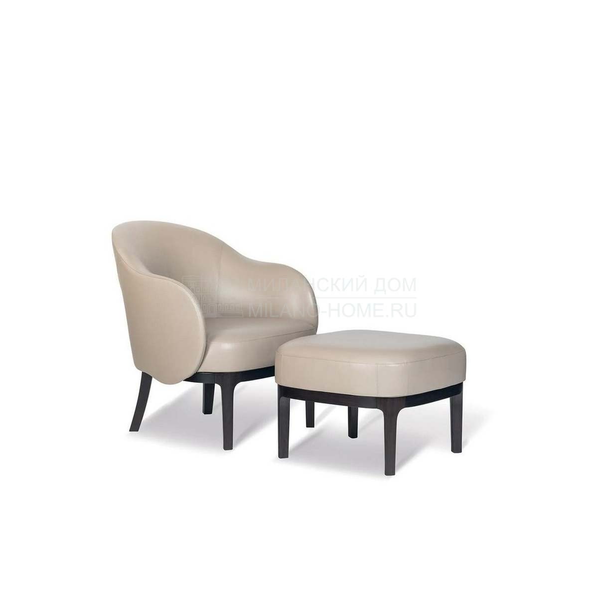 Кожаное кресло Margot armchair  из Италии фабрики ARMANI CASA