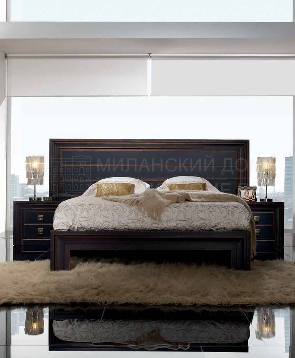 Кровать с деревянным изголовьем Galiano collection/03 bed из Испании фабрики MUGALI
