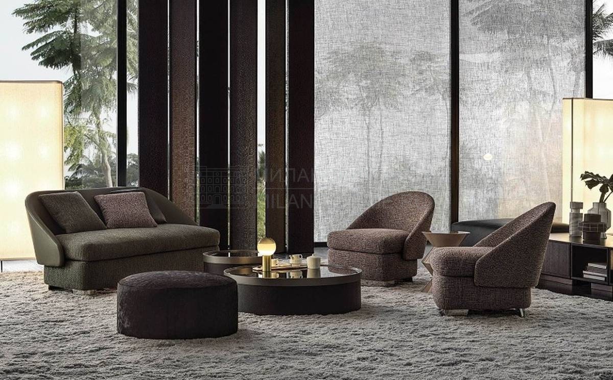 Прямой диван Lawson lounge из Италии фабрики MINOTTI