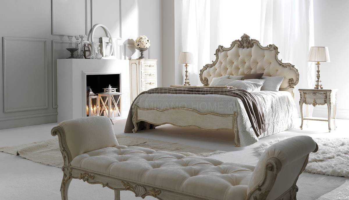 Кровать с комбинированным изголовьем Bed art.0420 из Италии фабрики SILVANO GRIFONI