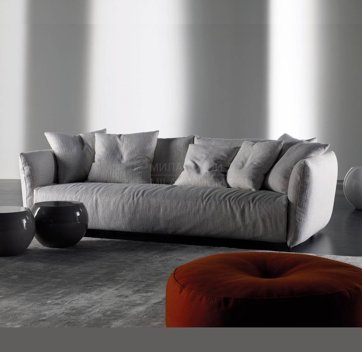 Прямой диван Scott sofa из Италии фабрики MERIDIANI